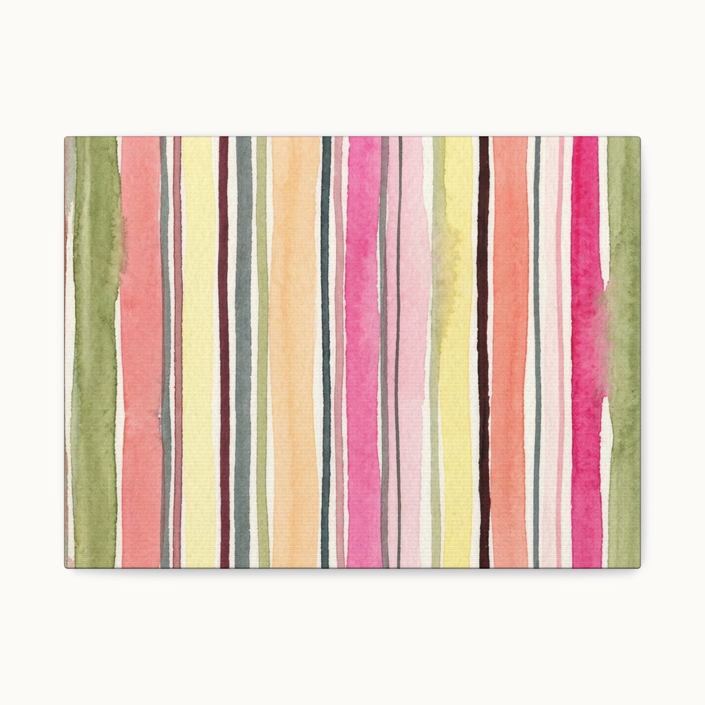 Summer Stripe Stretched Canvas Wall Art