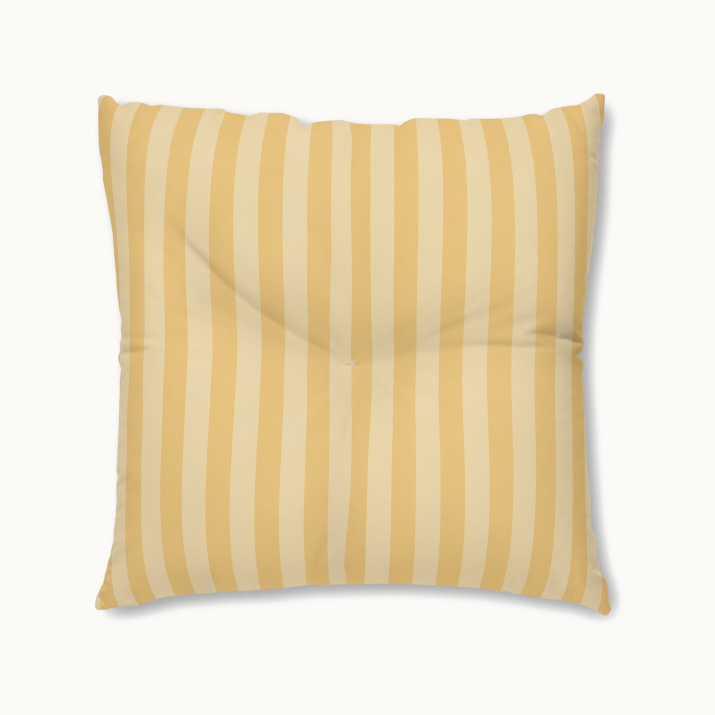 Buttercup Stripe Square Tufted Floor Pillow