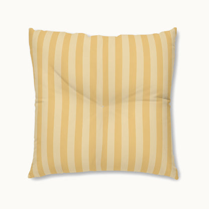 Buttercup Stripe Square Tufted Floor Pillow