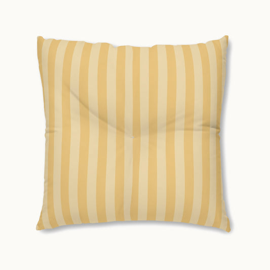 Buttercup Stripe Square Tufted Floor Pillow