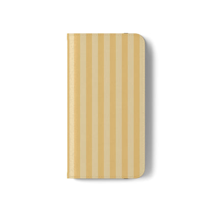Buttercup Stripe Vegan Leather Flip Case