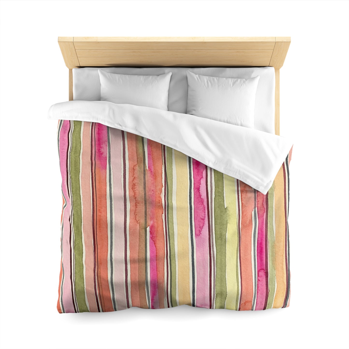 Summer Stripe Microfiber Duvet Cover