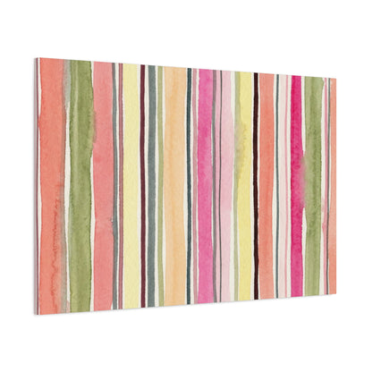 Summer Stripe Stretched Canvas Wall Art