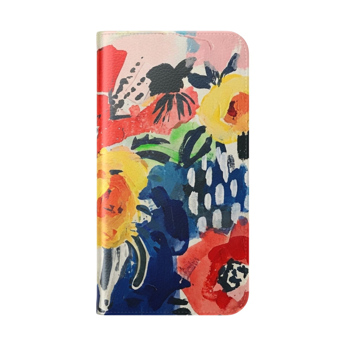 Abstract Flora Vegan Leather Flip Case