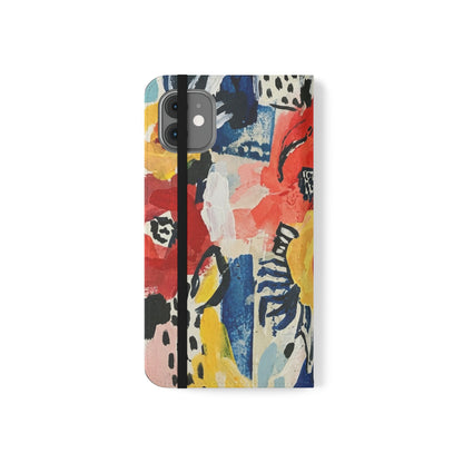 Abstract Flora Vegan Leather Flip Case