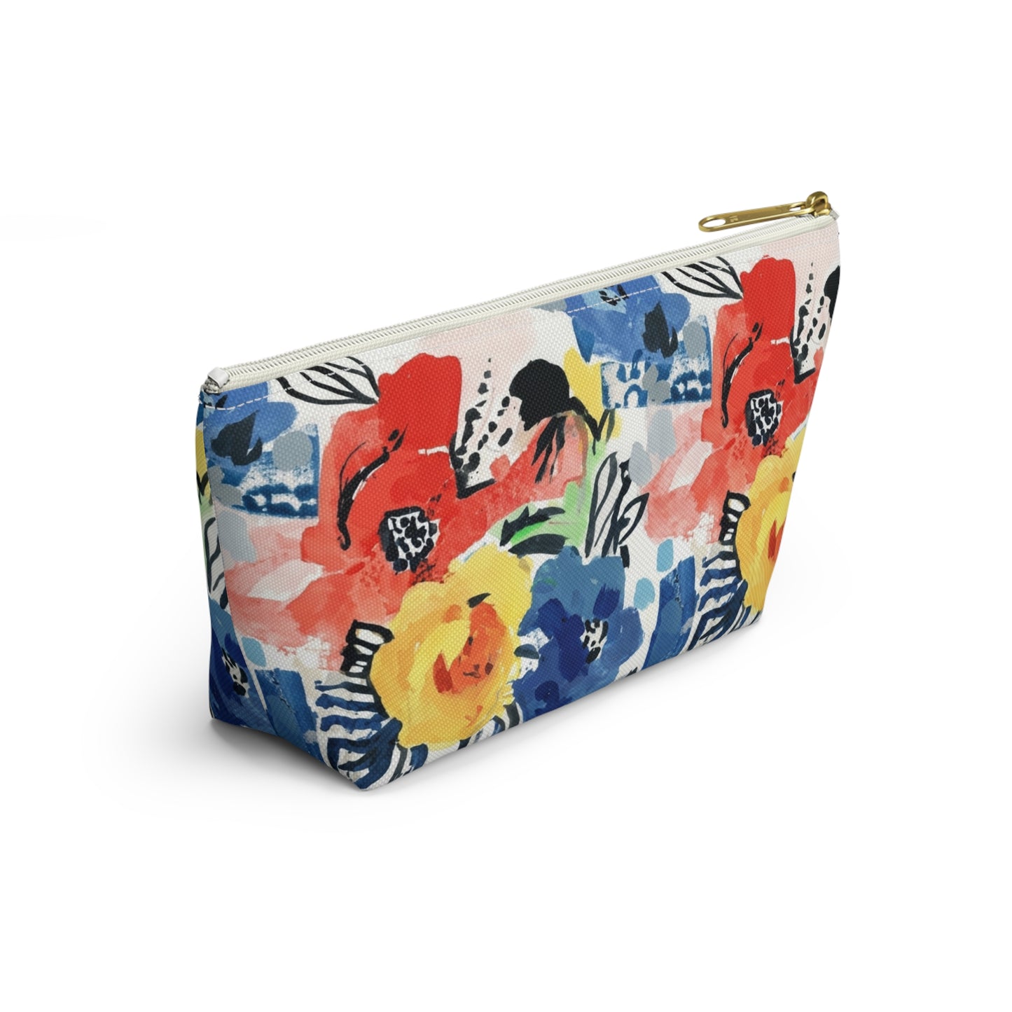 Abstract Flora Accessory Pouch