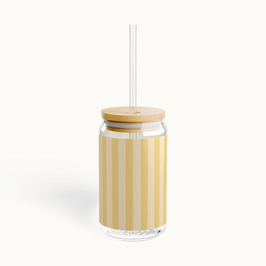 Buttercup Stripe Sipper Glass | 16oz
