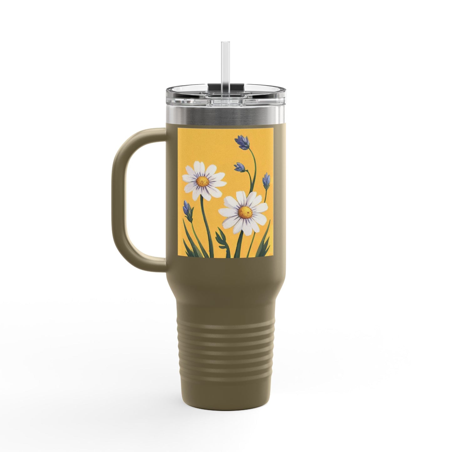 Spring Daisies 40oz Insulated Travel Mug