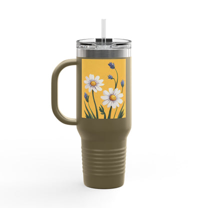 Spring Daisies 40oz Insulated Travel Mug