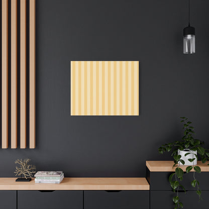 Buttercup Stripe Stretched Canvas Wall Art