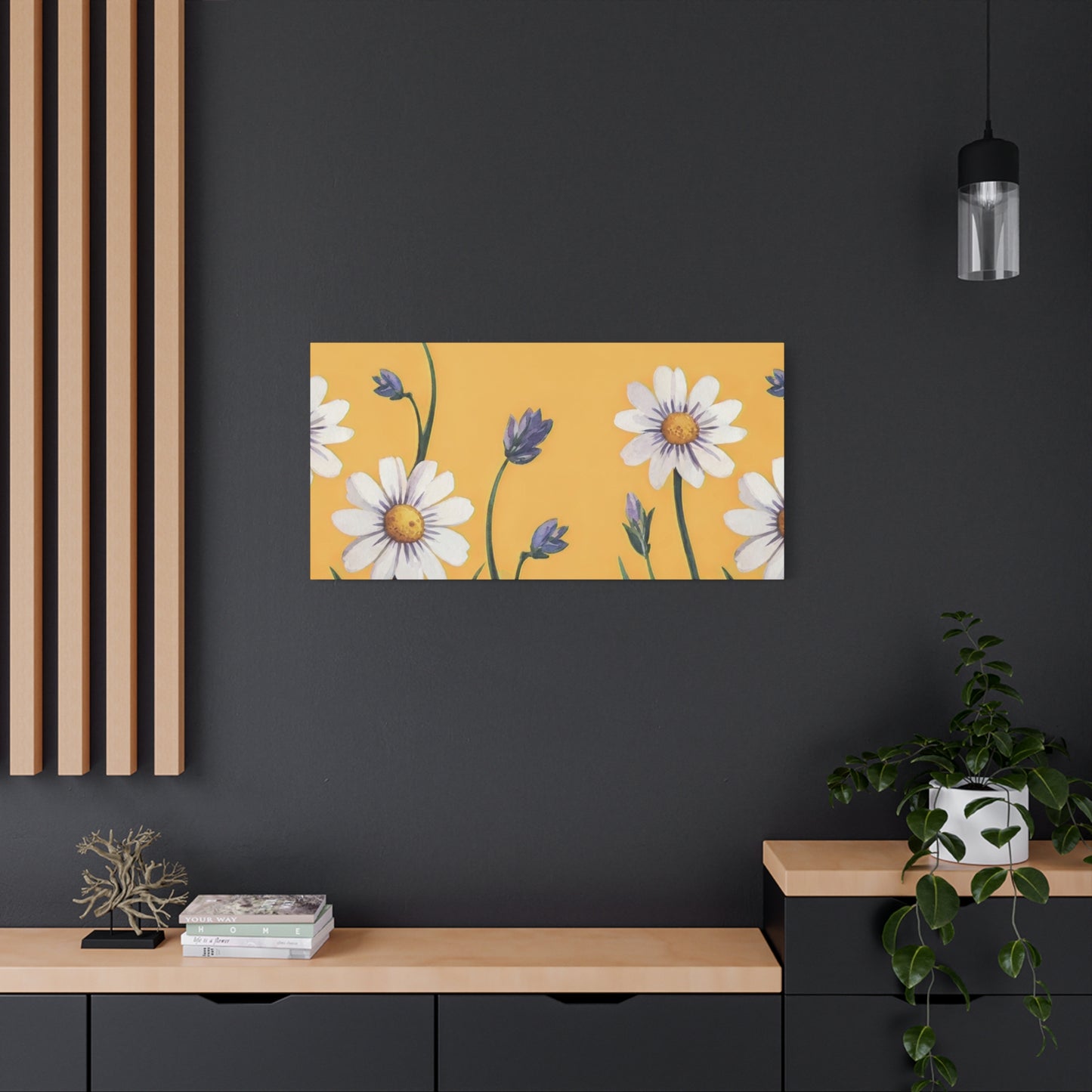Spring Daisies Stretched Canvas Wall Art