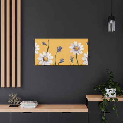 Spring Daisies Stretched Canvas Wall Art