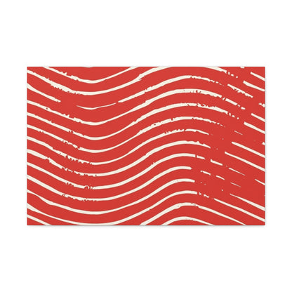 Scarlet Tide Stretched Canvas Wall Art