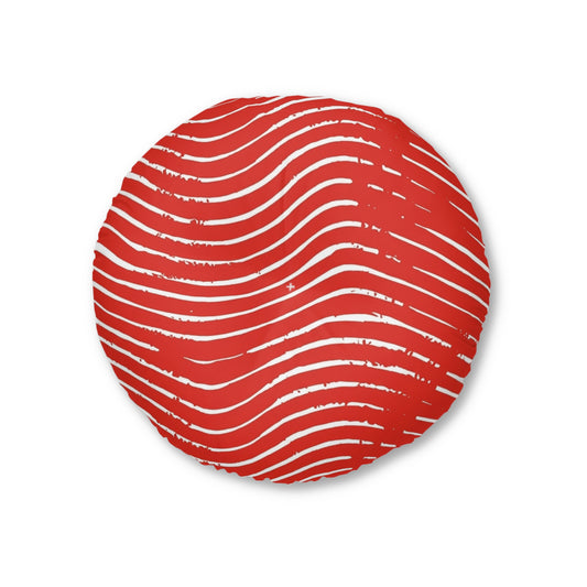 Scarlet Tide Tufted Floor Pillow