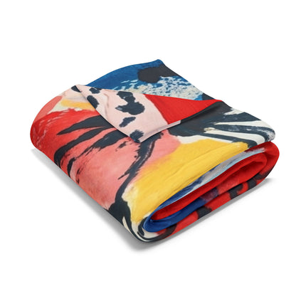 Abstract Flora Arctic Fleece Blanket