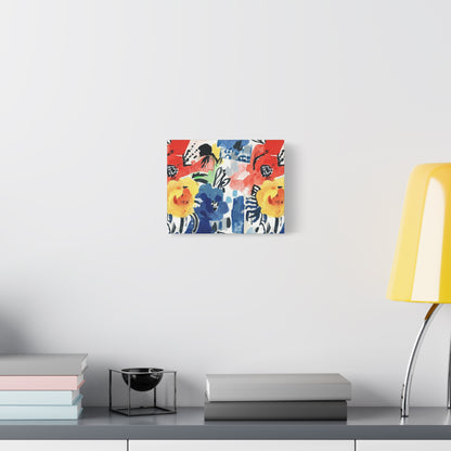 Abstract Flora Stretched Canvas Wall Art