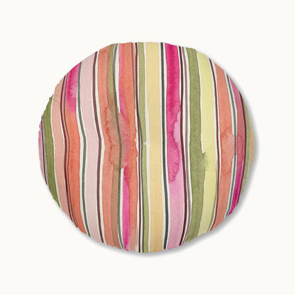 Summer Stripe Tufted Floor Pillow