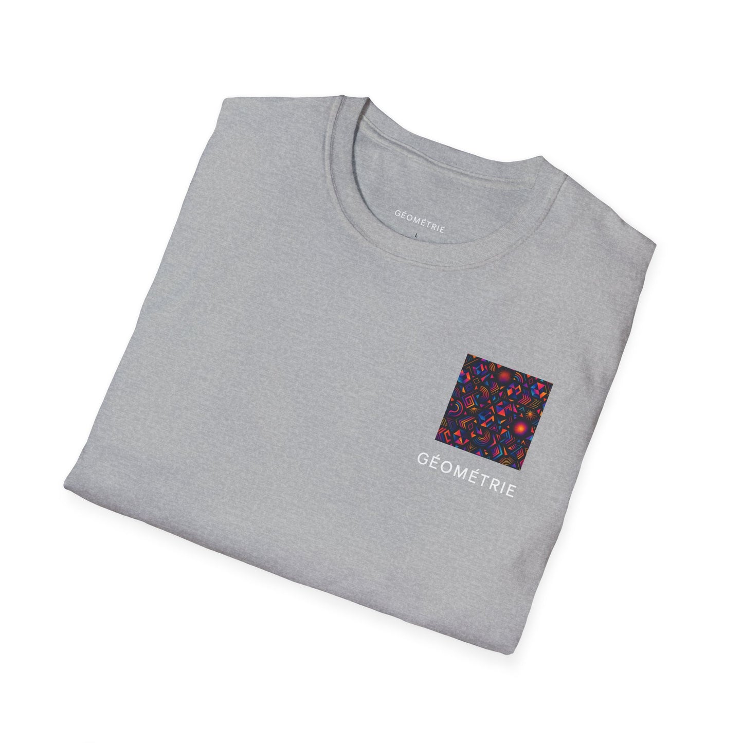 Geo Pattern Unisex Softstyle T-Shirt | Casual Everyday Tee, Graphic Shirt, Gift for Him/Her, Trendy Wear, Artsy Style (Pattern 05)