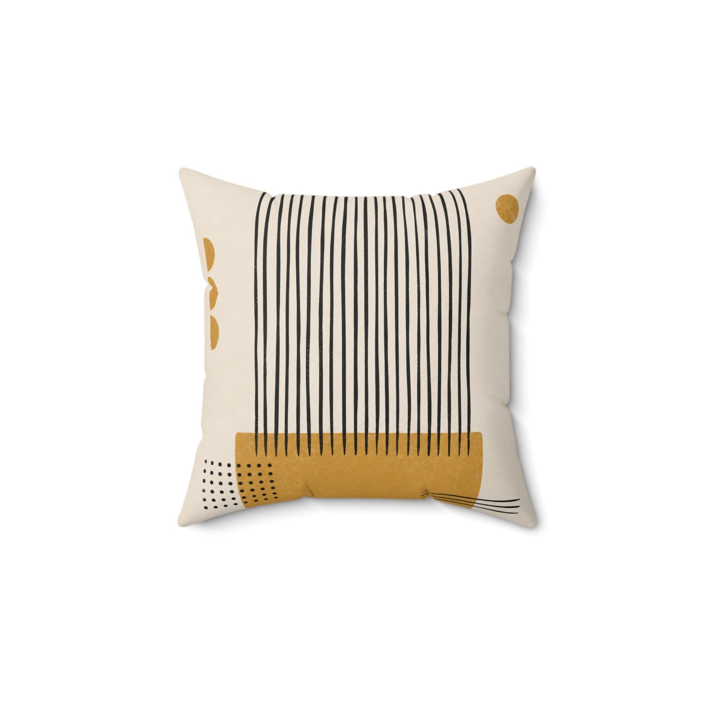 Ochre Cadence Square Throw Pillow