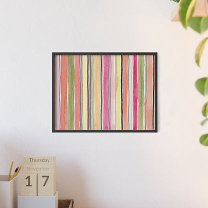 Summer Stripe Wood Framed Posters