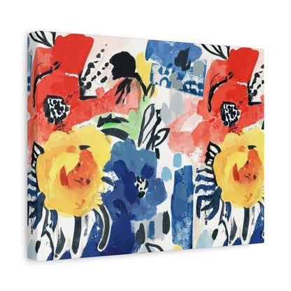 Abstract Flora Stretched Canvas Wall Art