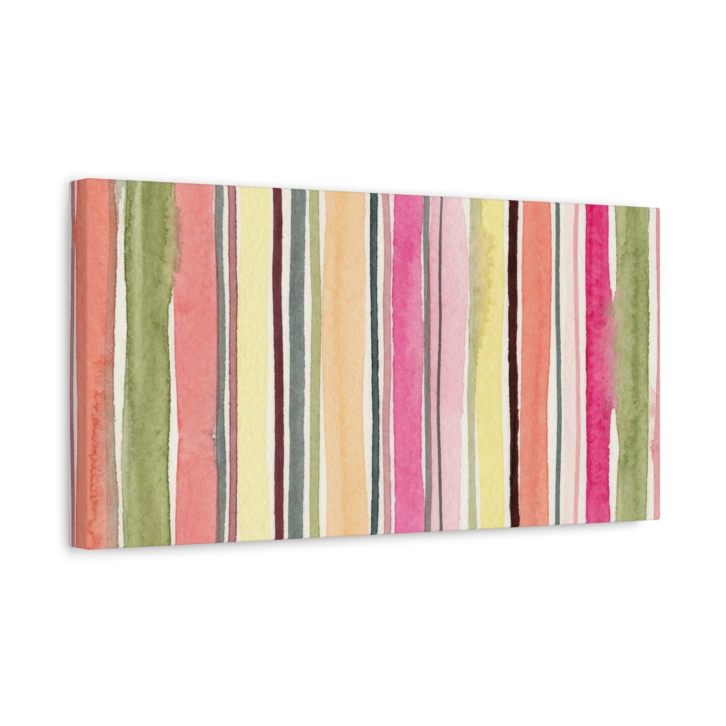 Summer Stripe Stretched Canvas Wall Art