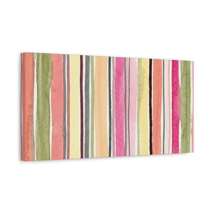 Summer Stripe Stretched Canvas Wall Art