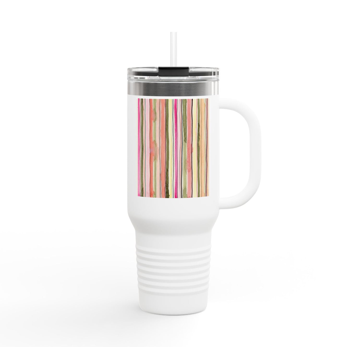 Summer Stripe 40oz Insulated Travel Mug
