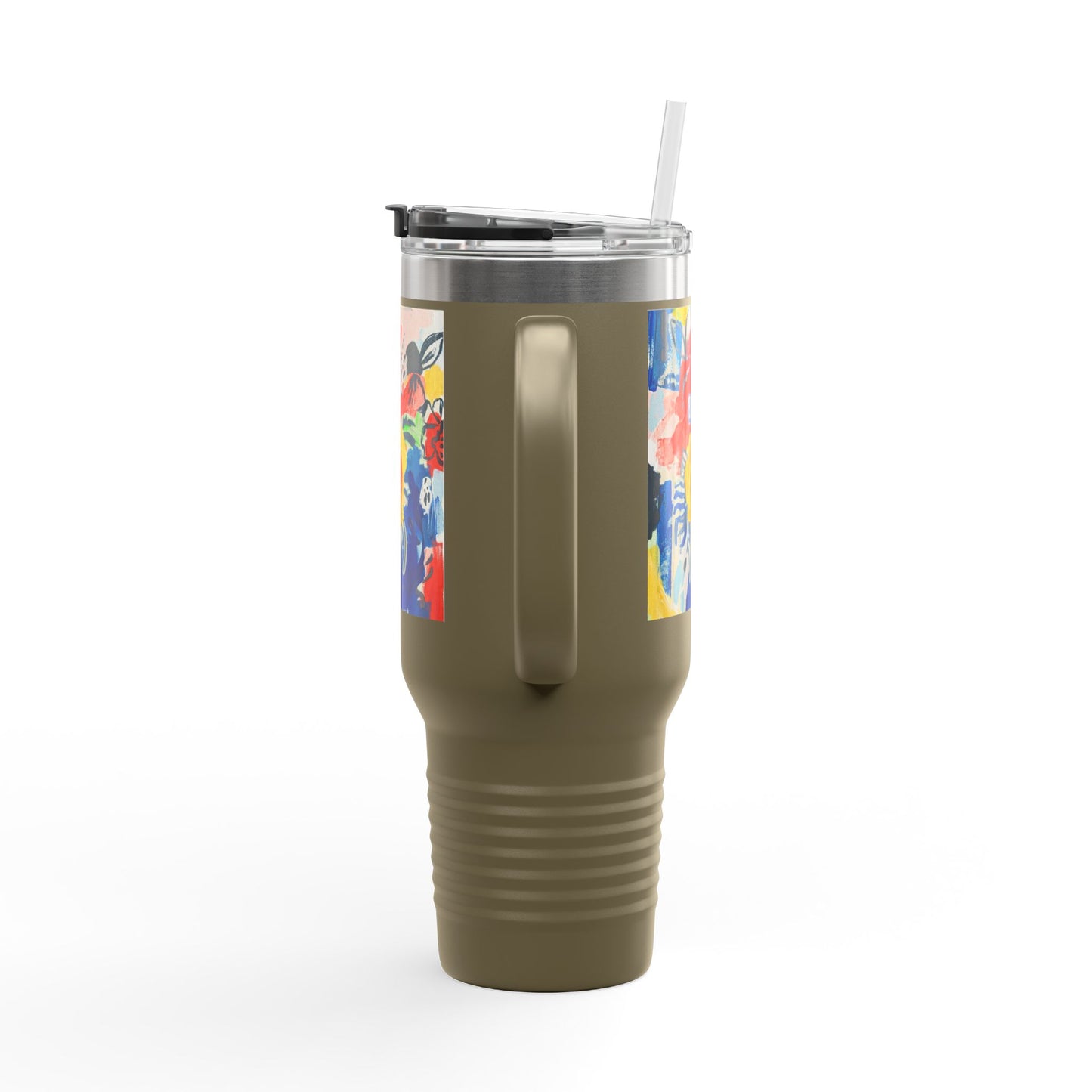 Abstract Flora 40oz Insulated Travel Mug