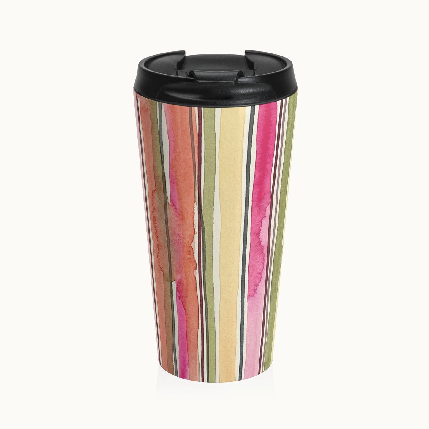 Summer Stripe Stainless Steel Travel Mug