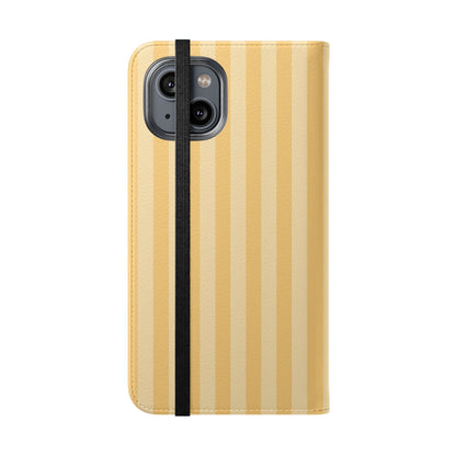 Buttercup Stripe Vegan Leather Flip Case