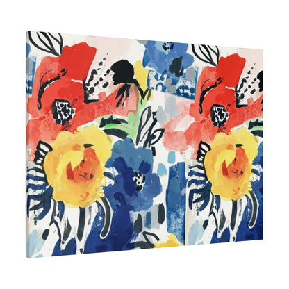 Abstract Flora Stretched Canvas Wall Art