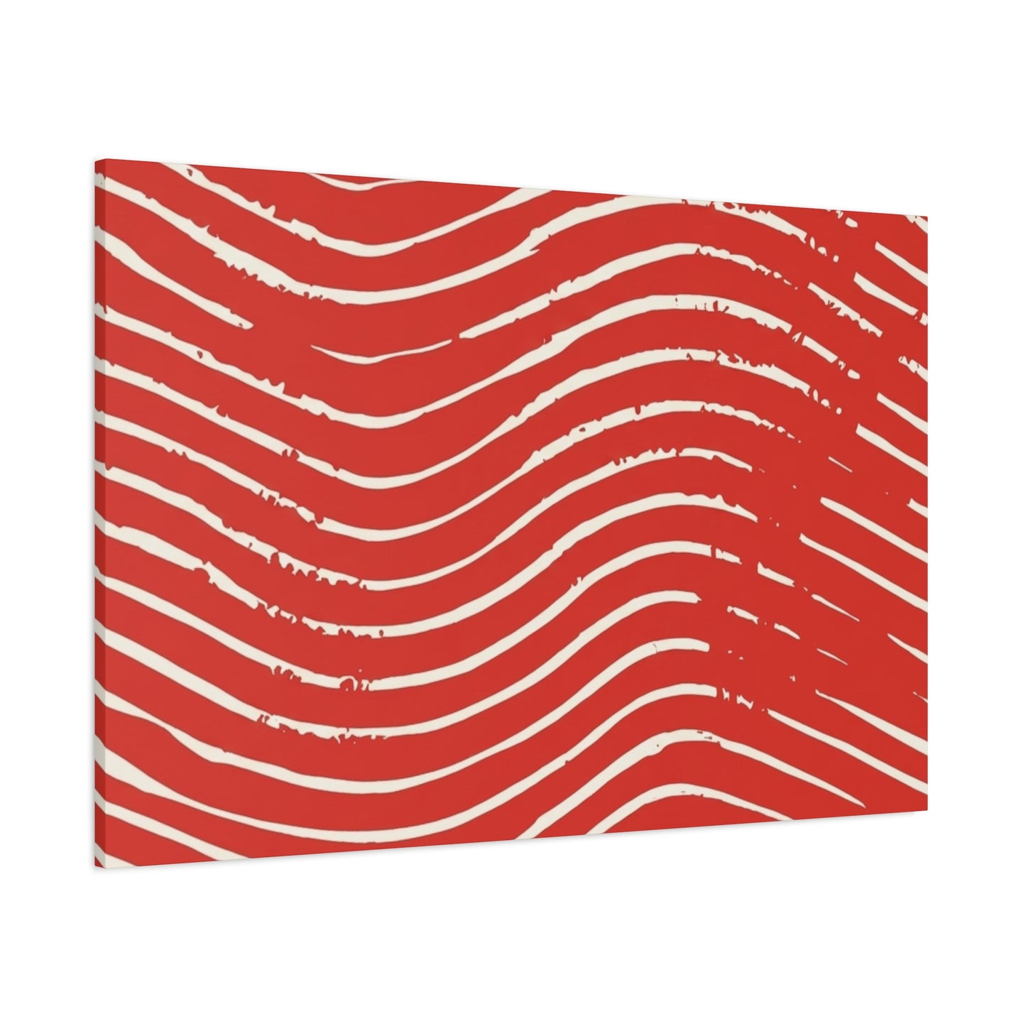 Scarlet Tide Stretched Canvas Wall Art