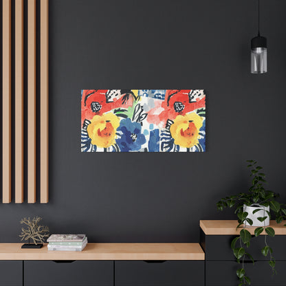 Abstract Flora Stretched Canvas Wall Art
