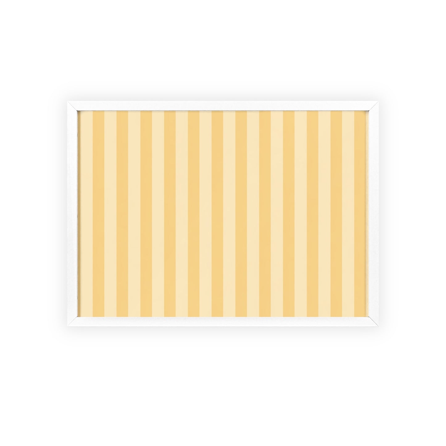 Buttercup Stripe Wood Framed Posters