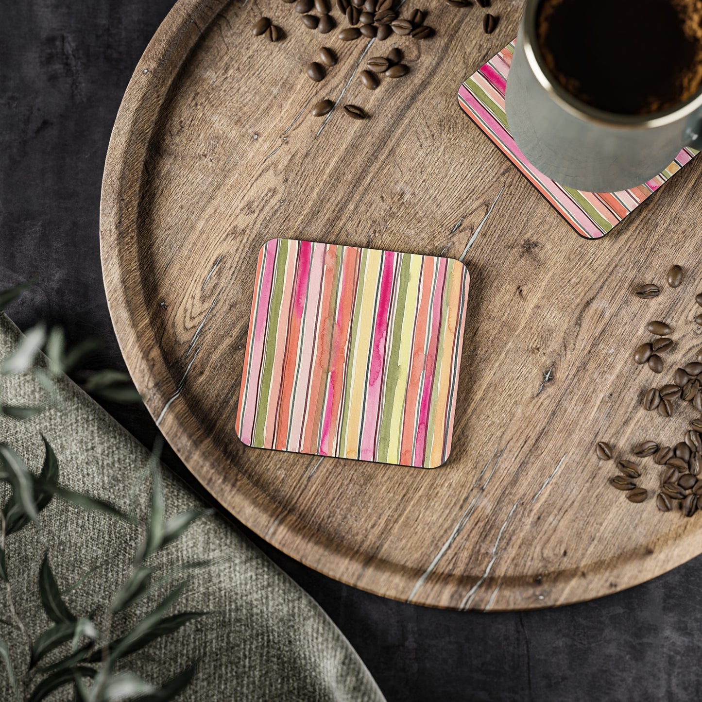 Summer Stripe Coasters