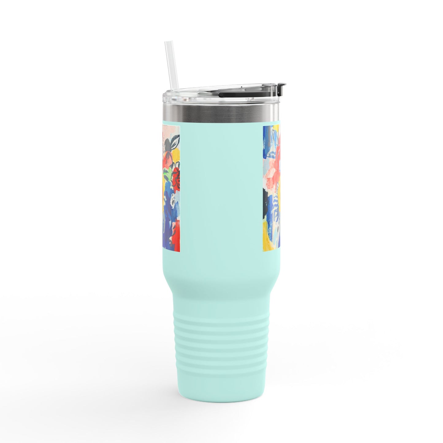 Abstract Flora 40oz Insulated Travel Mug