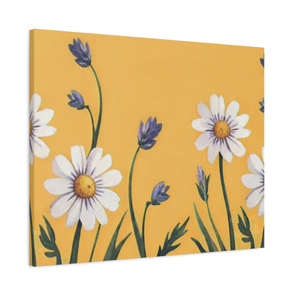 Spring Daisies Stretched Canvas Wall Art