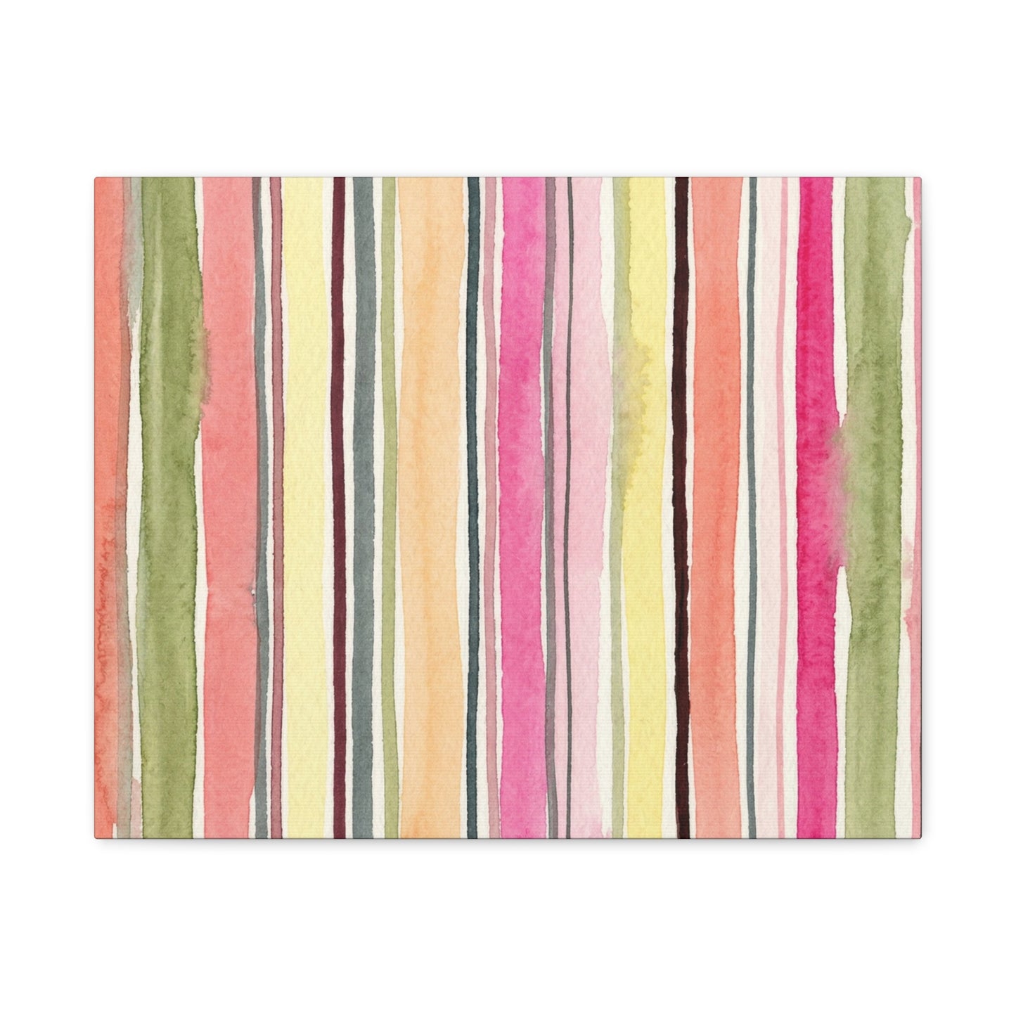 Summer Stripe Stretched Canvas Wall Art