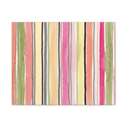 Summer Stripe Stretched Canvas Wall Art
