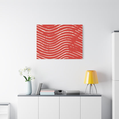 Scarlet Tide Stretched Canvas Wall Art