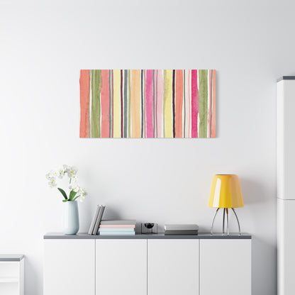 Summer Stripe Stretched Canvas Wall Art
