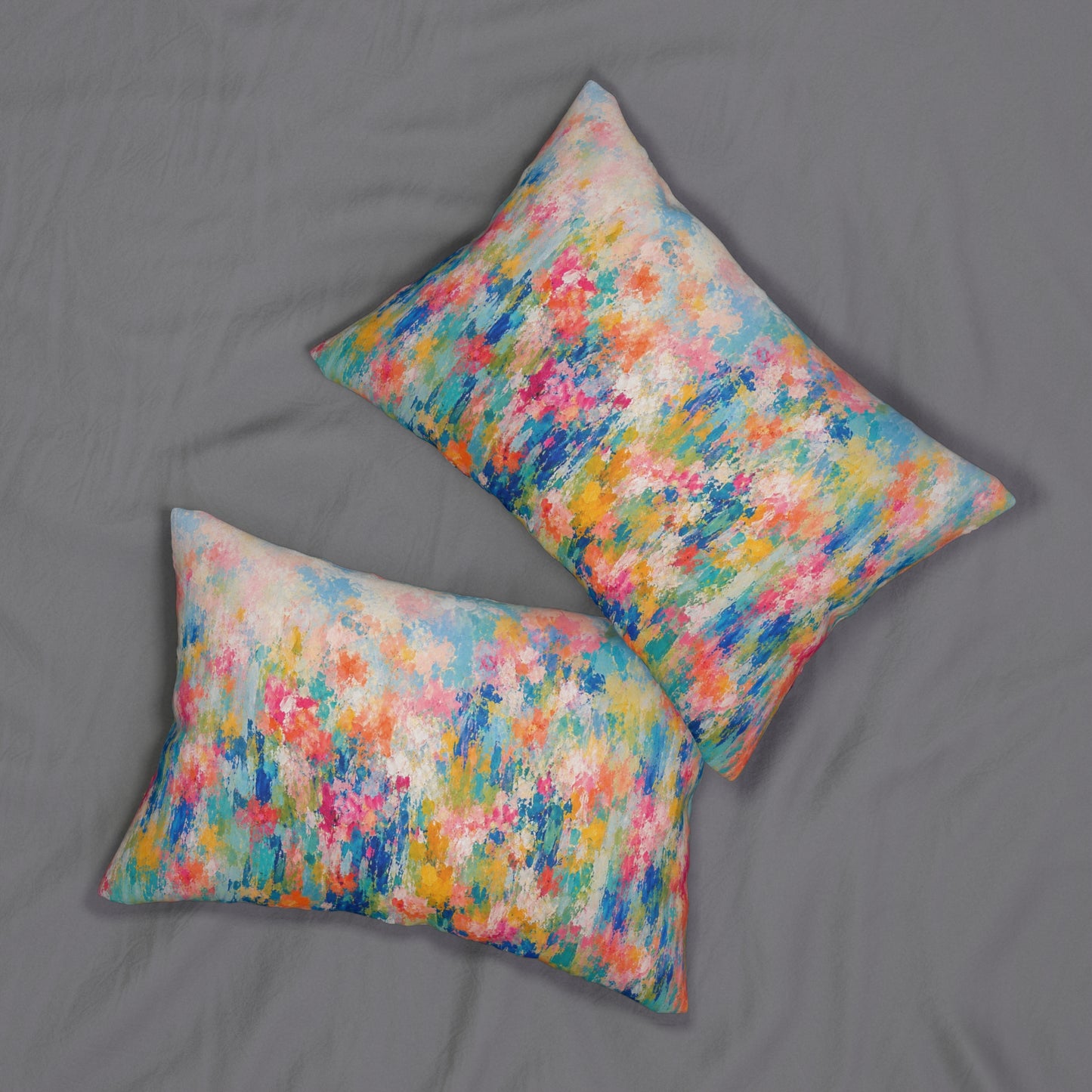 Chromatic Meadow Rectangular Throw Pillow