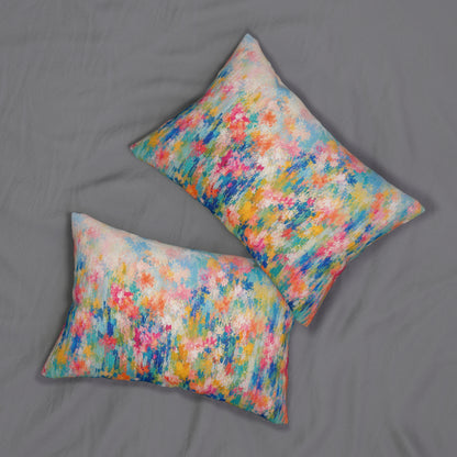 Chromatic Meadow Rectangular Throw Pillow