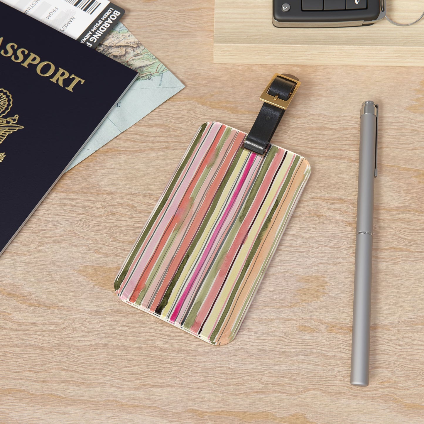 Summer Stripe Luggage Tag