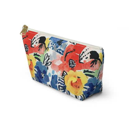 Abstract Flora Accessory Pouch
