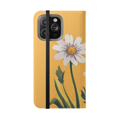 Spring Daisies Vegan Leather Flip Case
