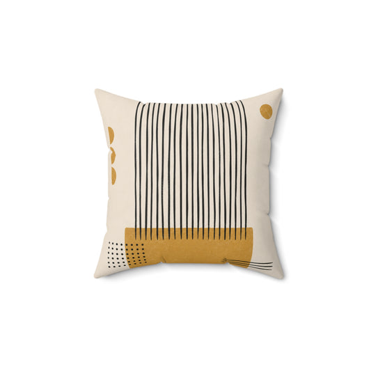 Ochre Cadence Square Throw Pillow
