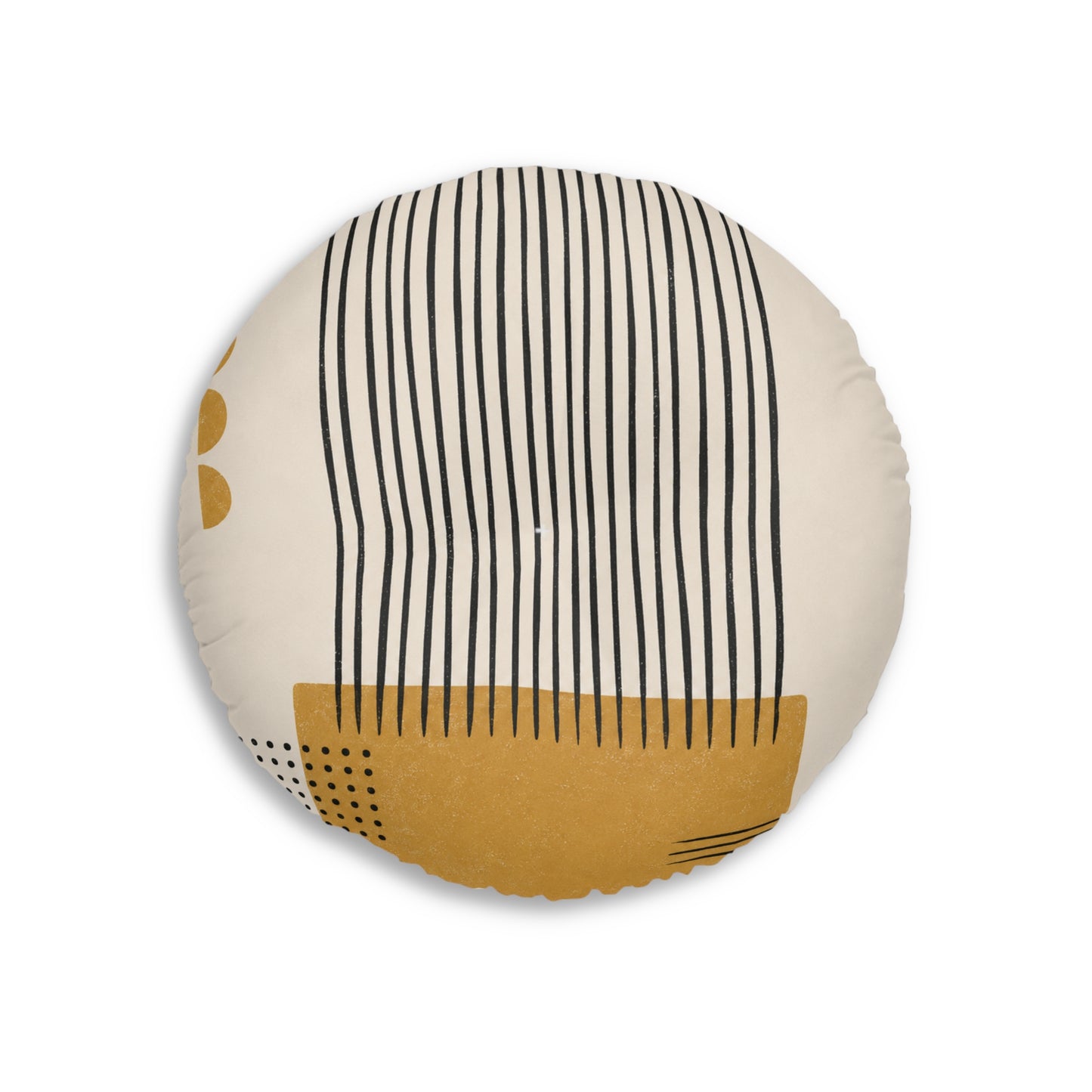 Ochre Cadence Tufted Floor Pillow