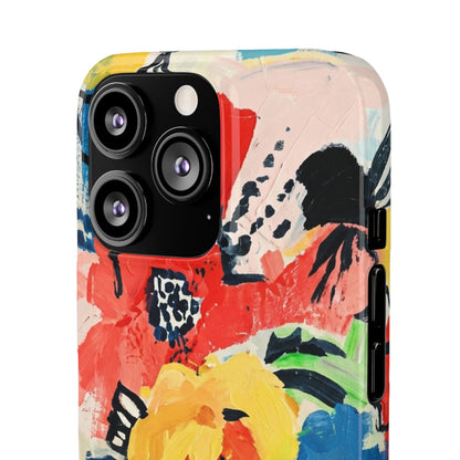 Abstract Flora Snap Phone Case